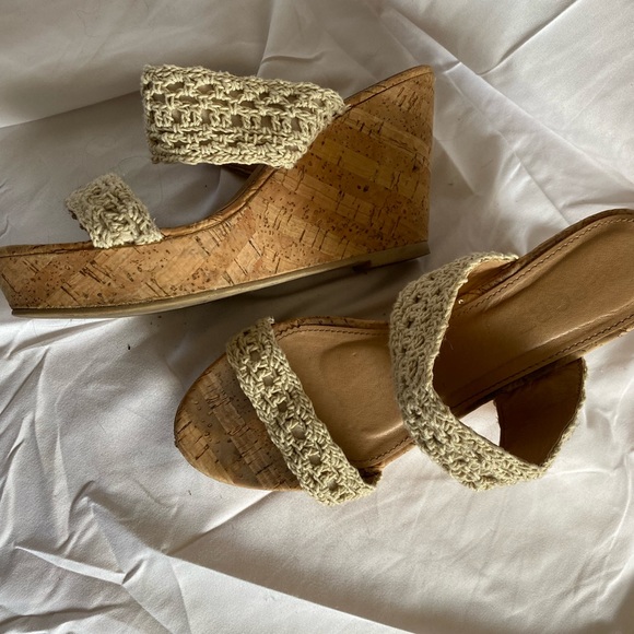 Boho Platform Slip On Wedges - US 7.5 - Picture 3 of 4